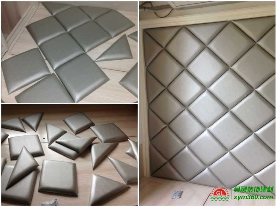 時(shí)尚銀色軟包背景墻，個(gè)性化定制軟包